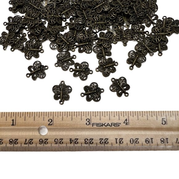 80 Piece Filigree Butterfly Connectors Findings Jewelry Making Supplies Destash - Picture 3 of 6